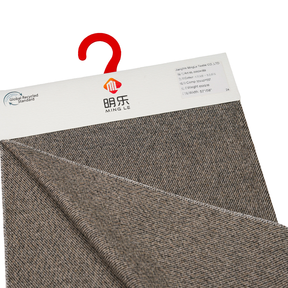 50% উল, 40% পলিয়েস্টার, 10% অন্যান্য ফাইবার, 650G/M, কালো মিশ্রিত ব্রাউন + বেইগেটউইল, মেল্টন ফ্যাব্রিক, ML-S0624-089