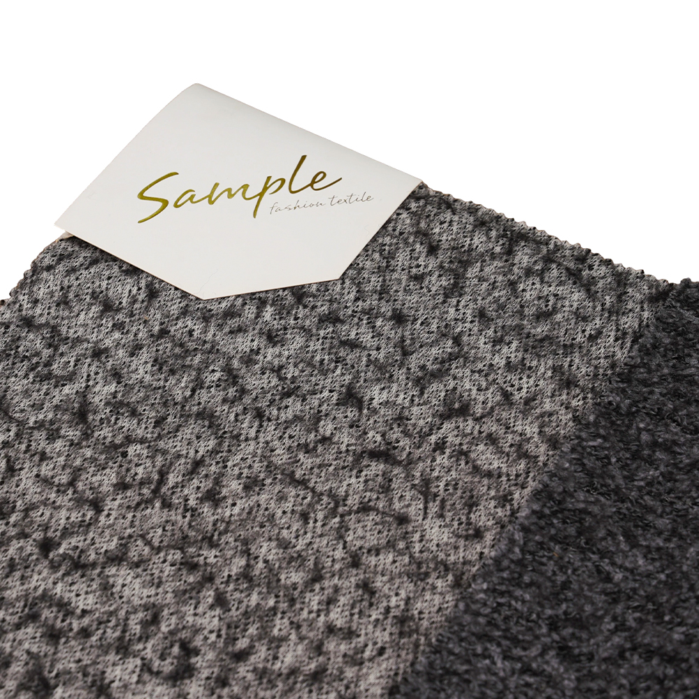 40% উল, 60% পলিয়েস্টার, 750G/M, কালো এবং ধূসর, বালি নিট উলেন ফ্যাব্রিক, ML-70165440-75