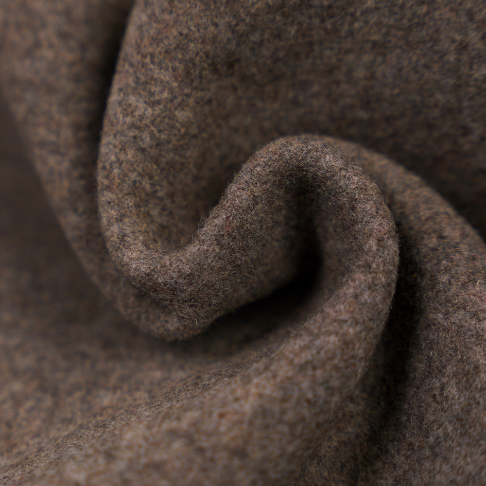 70% উল, 10% কাশ্মীর, 10% পলিয়েস্টার, 10% অন্যান্য ফাইবার, 670G/M, মিশ্র কফি, মেল্টন ফ্যাব্রিক, ML-232270-670