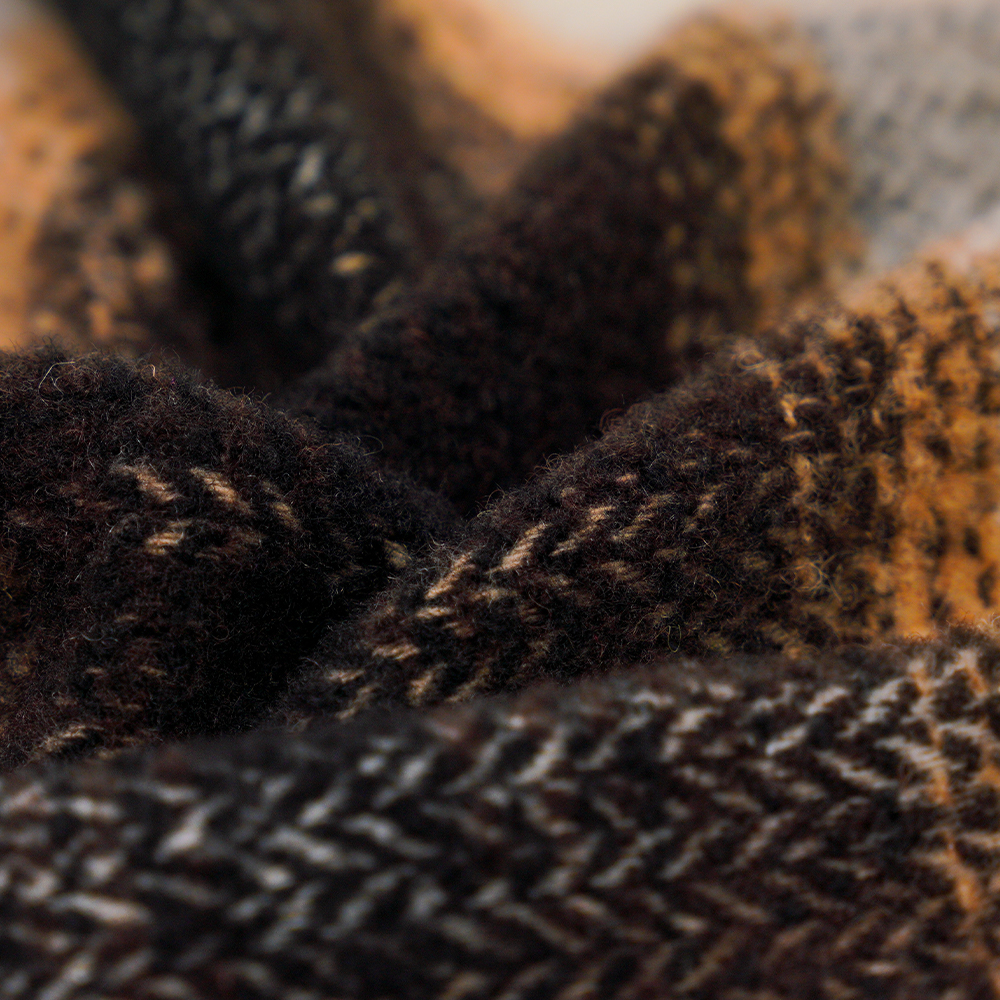 40% উল, 60% পলিয়েস্টার, 540G/M, কালো এবং সাদা, সার্কেল টুইড ফ্যাব্রিক, ML-8021071